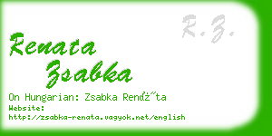 renata zsabka business card